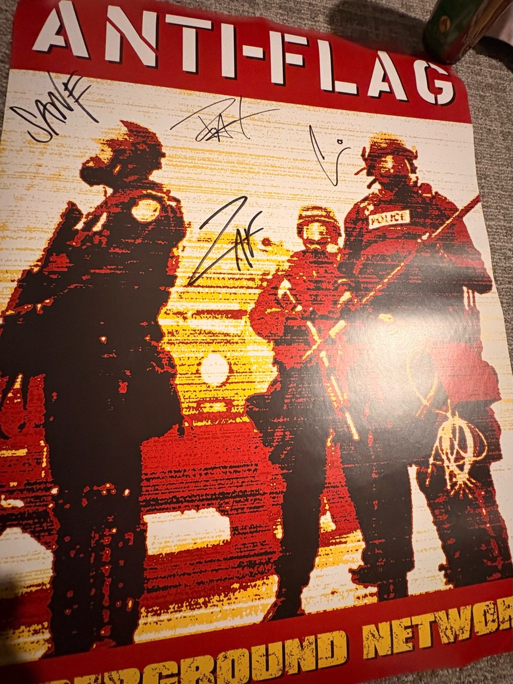 Anti-Flag underground network signed poster